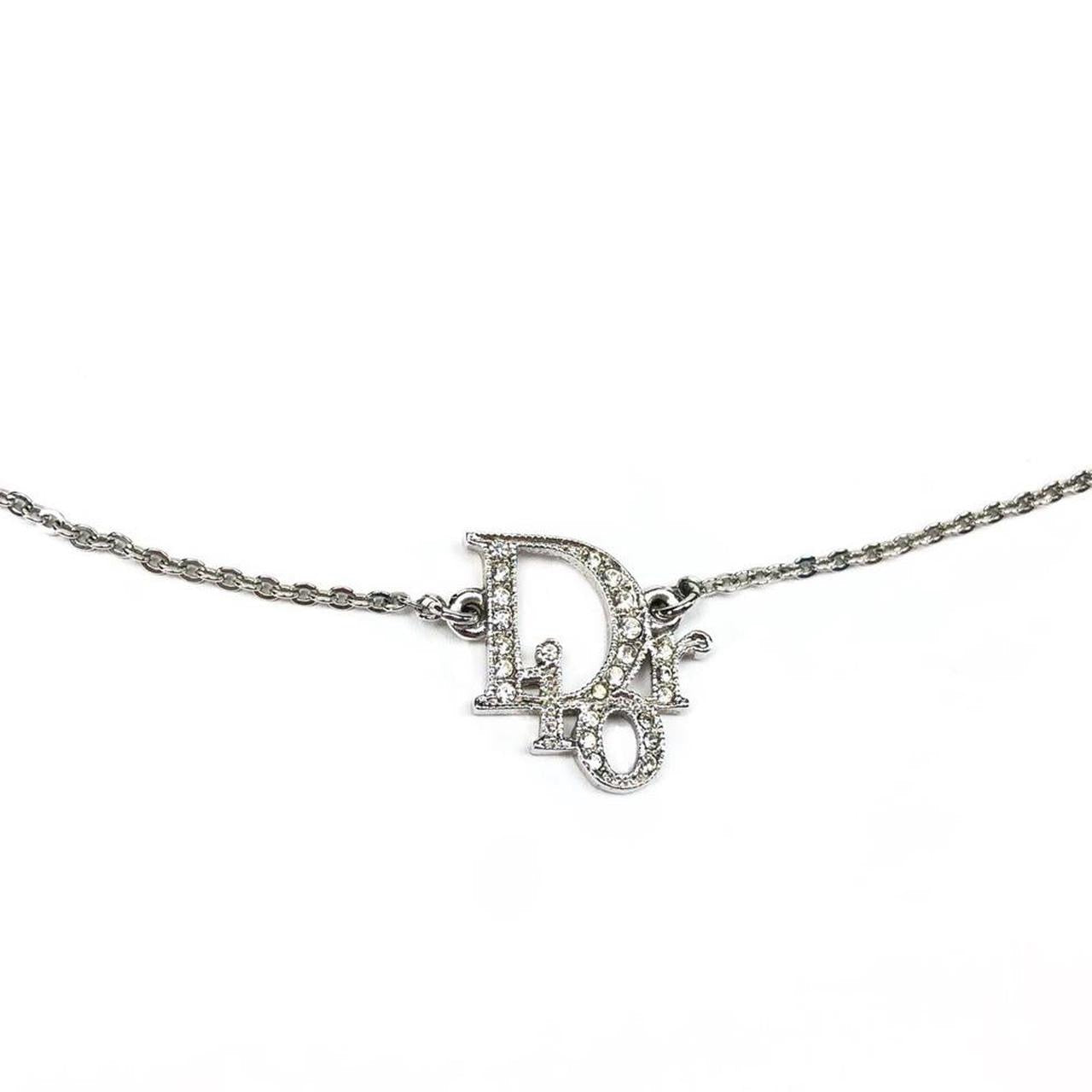 CHRISTIAN DIOR JEWELLED MONOGRAM NECKLACE