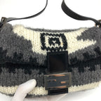 FENDI CASHMERE WOOL BAGUETTE SHOULDER BAG