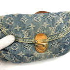LOUIS VUITTON PLEATY PM BLUE DENIM SHOULDER BAG