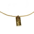 CHRISTIAN DIOR TAG NECKLACE