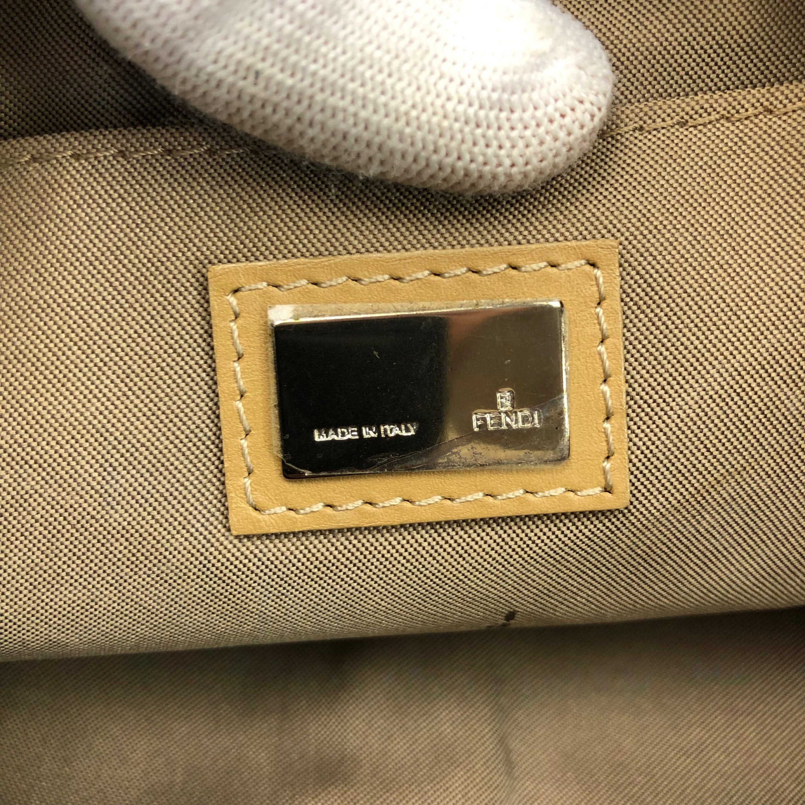 FENDI ZUCCA DENIM SHOULDER BAG