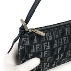 FENDI ZUCCA DENIM SHOULDER BAG