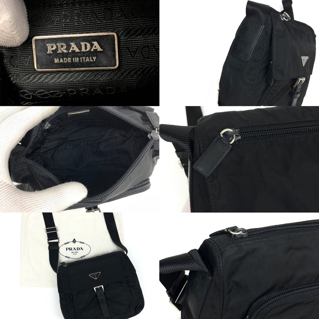 PRADA NYLON BUCKLE CROSSBODY BAG
