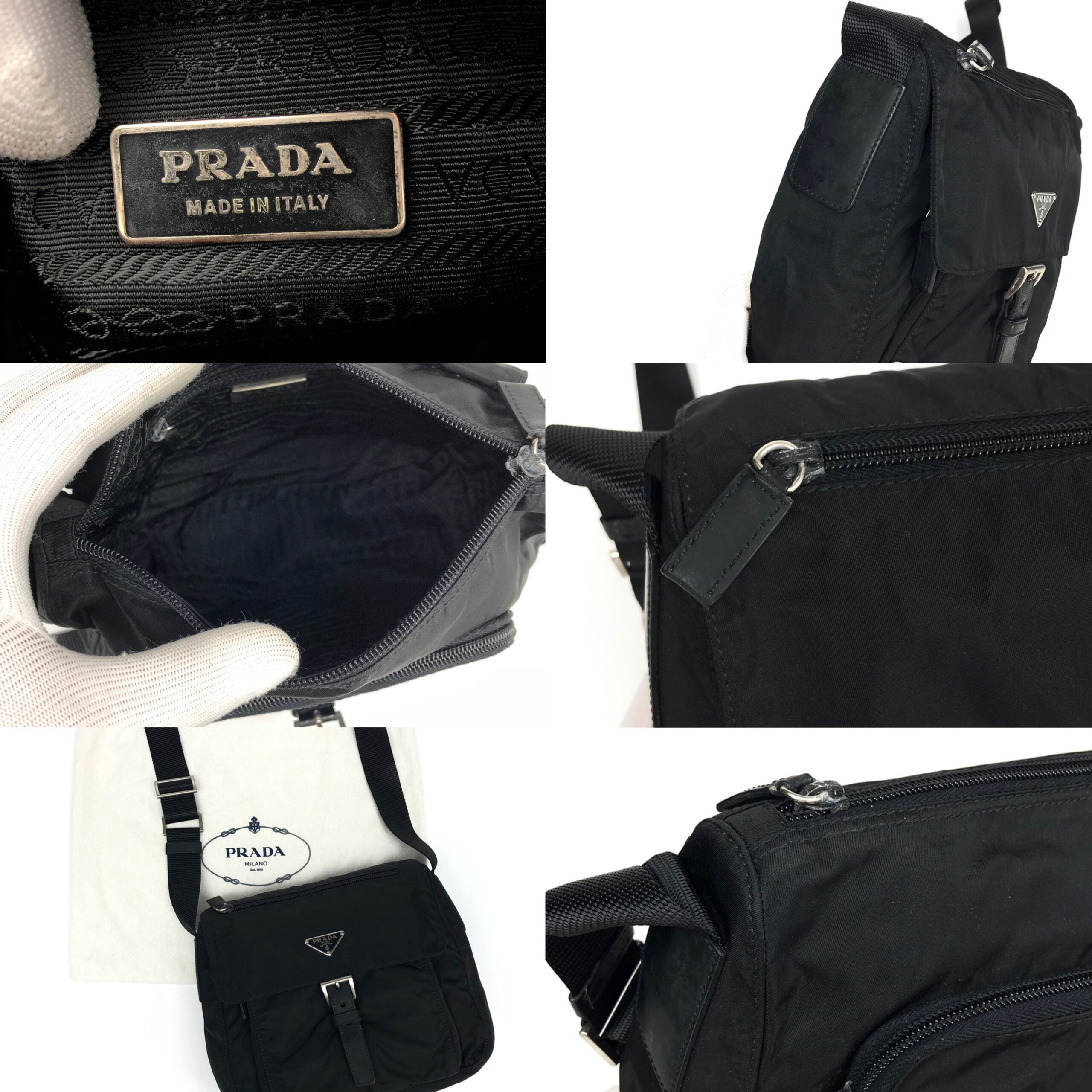 PRADA NYLON BUCKLE CROSSBODY BAG