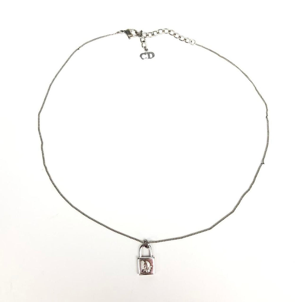 CHRISTIAN DIOR PADLOCK NECKLACE