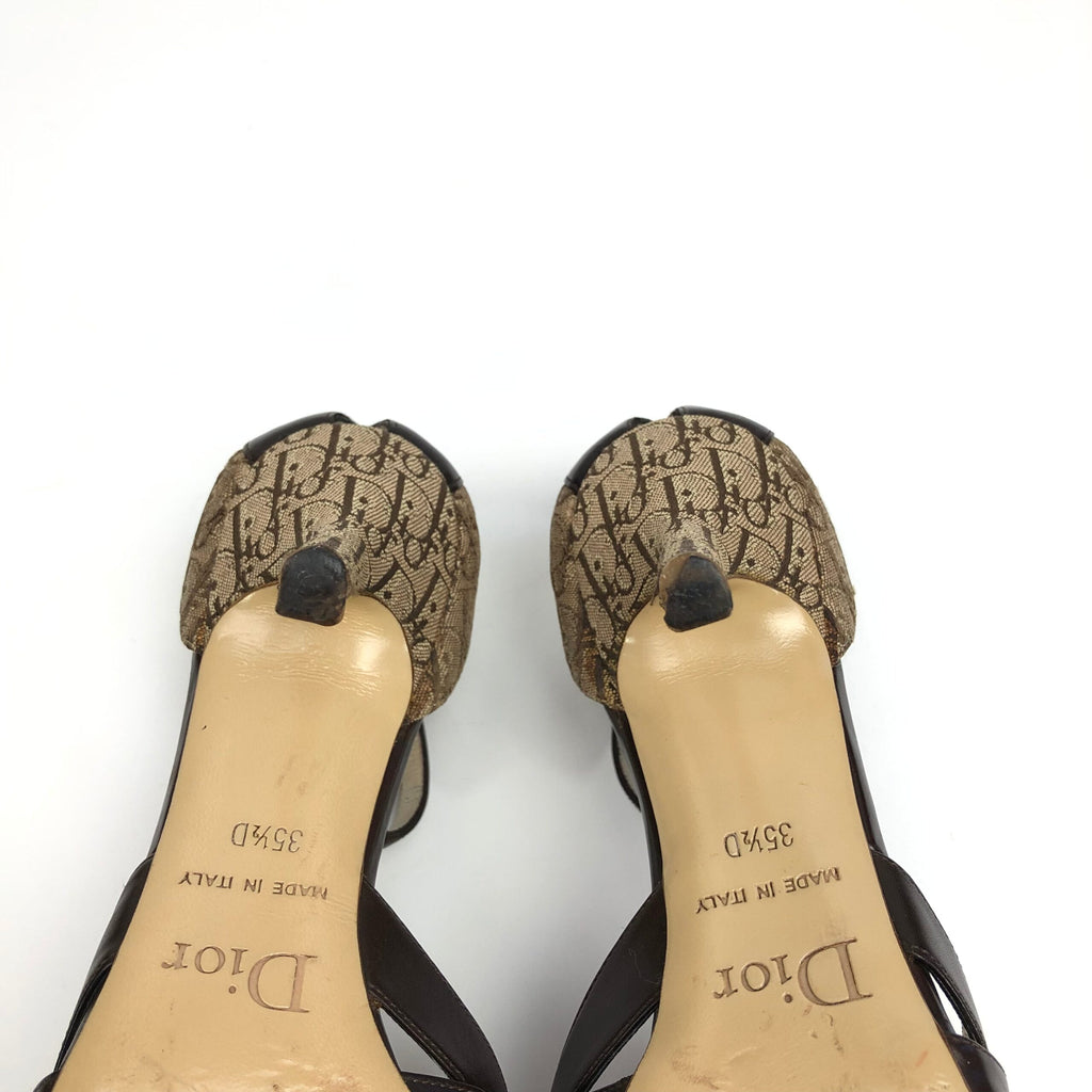CHRISTIAN DIOR MONOGRAM HEELS -  UK 2.5, US 4.5, EU 35.5