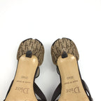 CHRISTIAN DIOR MONOGRAM HEELS -  UK 2.5, US 4.5, EU 35.5