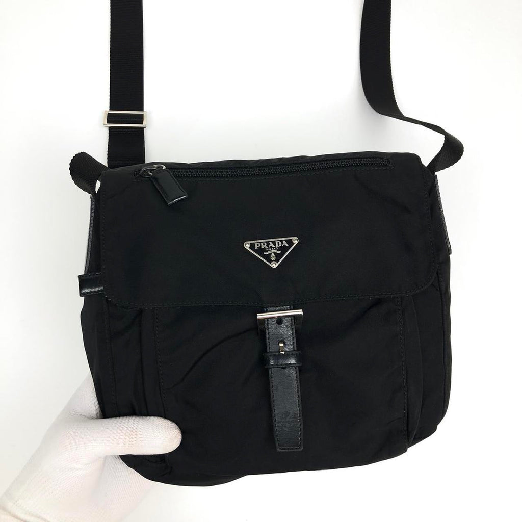 PRADA NYLON BUCKLE CROSSBODY BAG