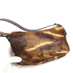 FENDI CALF HAIR BAGUETTE SHOULDER BAG
