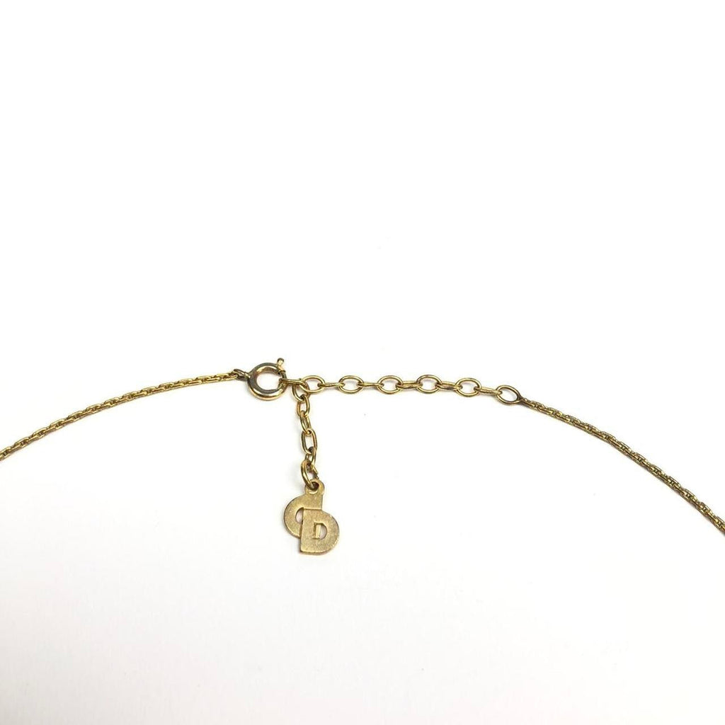 CHRISTIAN DIOR JEWELLED HEART NECKLACE
