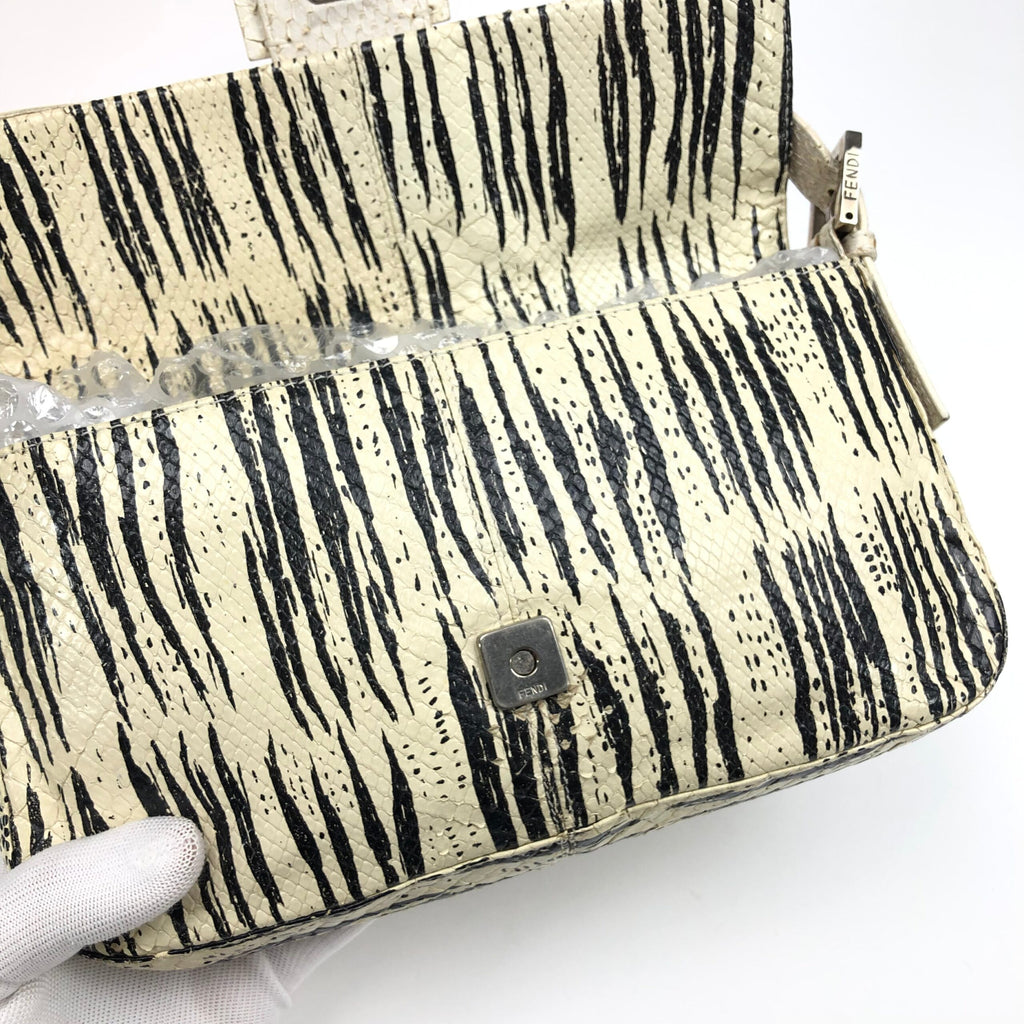 FENDI PYTHON SNAKESKIN BAGUETTE SHOULDER BAG