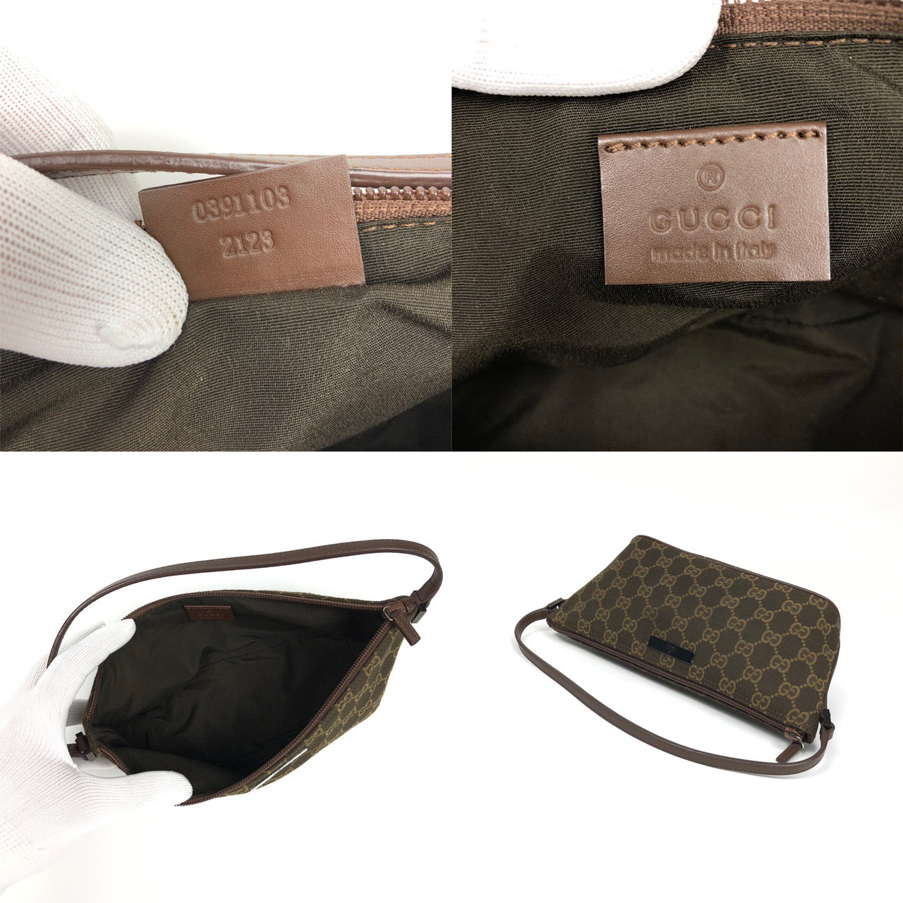 GUCCI MONOGRAM SHOULDER BAG
