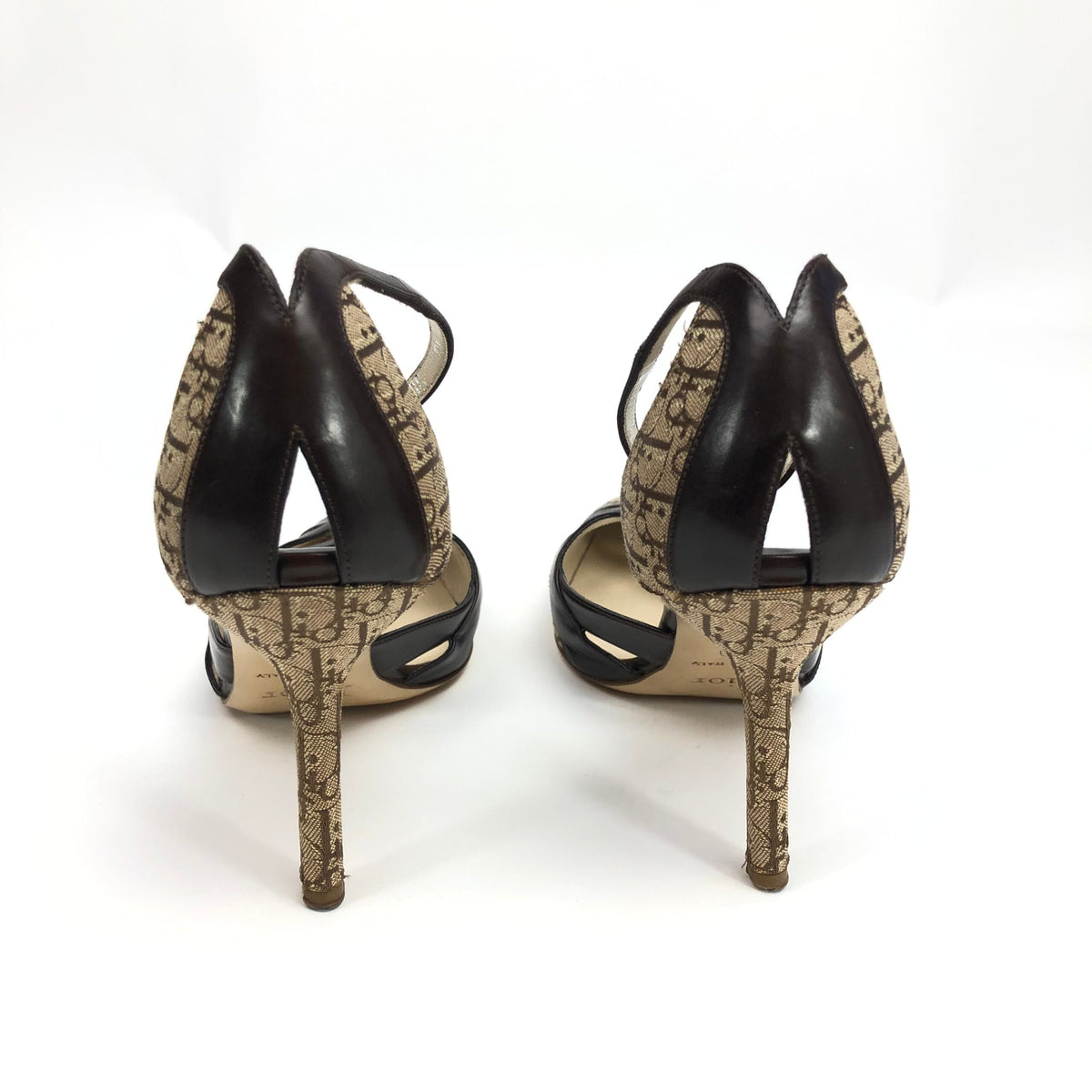 CHRISTIAN DIOR MONOGRAM HEELS -  UK 2.5, US 4.5, EU 35.5