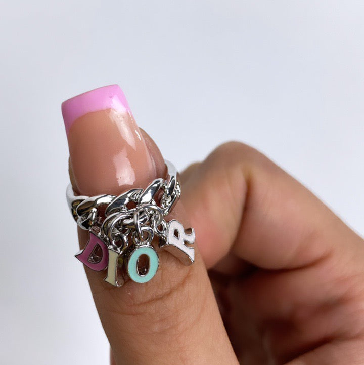 CHRISTIAN DIOR SPELL-OUT RING