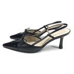 CHANEL LOGO BOW SLING-BACK MULE HEELS - UK 3 / US 5 / EU 36