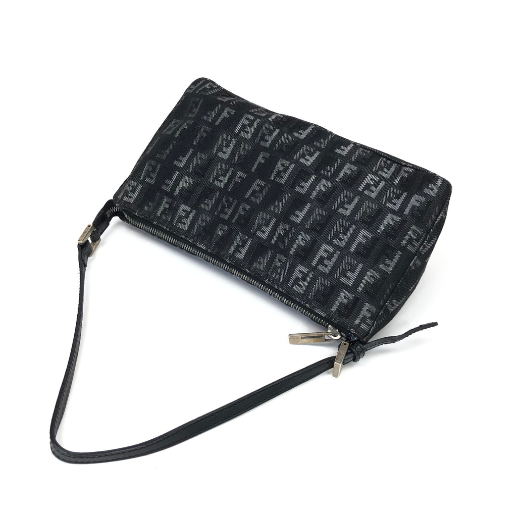 FENDI ZUCCA DENIM SHOULDER BAG