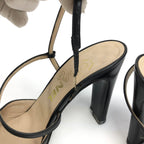 CHANEL LOGO SLING-BACK MULE HEELS -  UK 4 / US 6 / EU 37