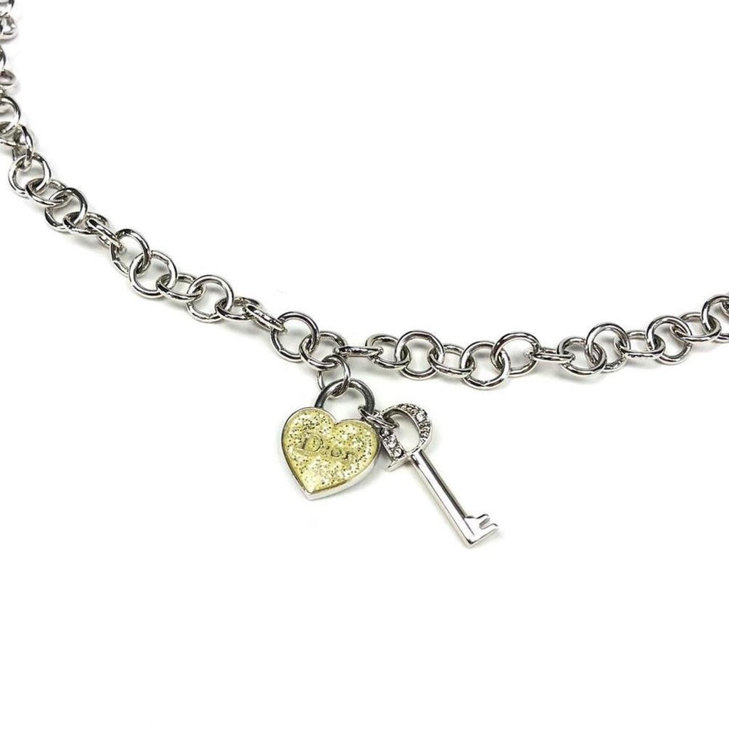 CHRISTIAN DIOR PADLOCK & KEY NECKLACE