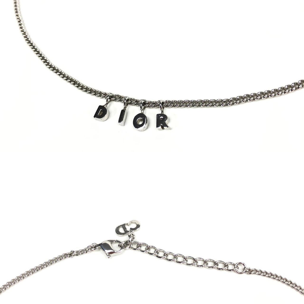 CHRISTIAN DIOR SPELL-OUT NECKLACE