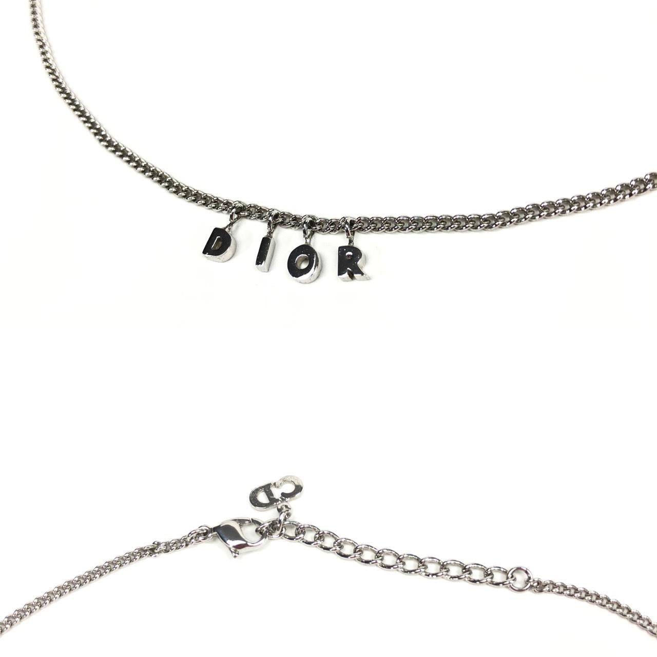 CHRISTIAN DIOR SPELL-OUT NECKLACE