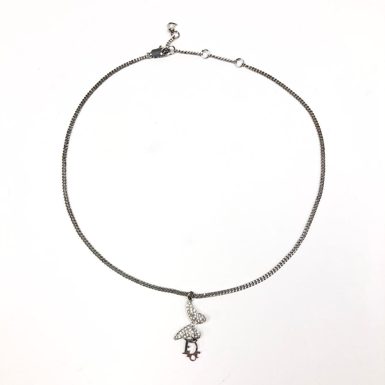 CHRISTIAN DIOR MONOGRAM BUTTERFLY NECKLACE