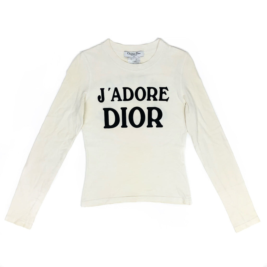 CHRISTIAN DIOR ‘J’ADORE DIOR’ LONG SLEEVE TOP
