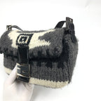 FENDI CASHMERE WOOL BAGUETTE SHOULDER BAG