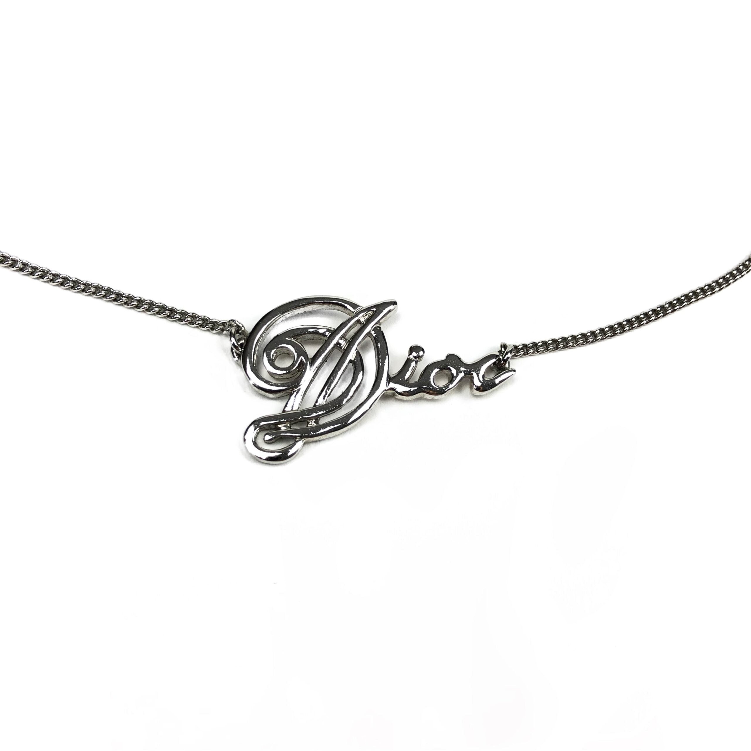 CHRISTIAN DIOR SPELL-OUT NECKLACE