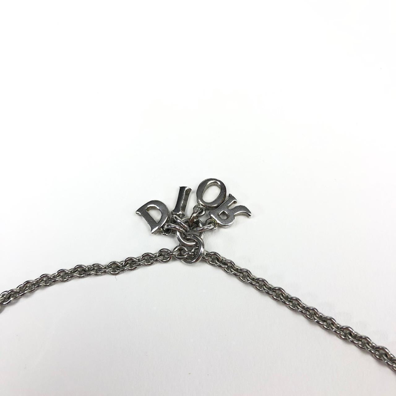 CHRISTIAN DIOR SPELL-OUT NECKLACE