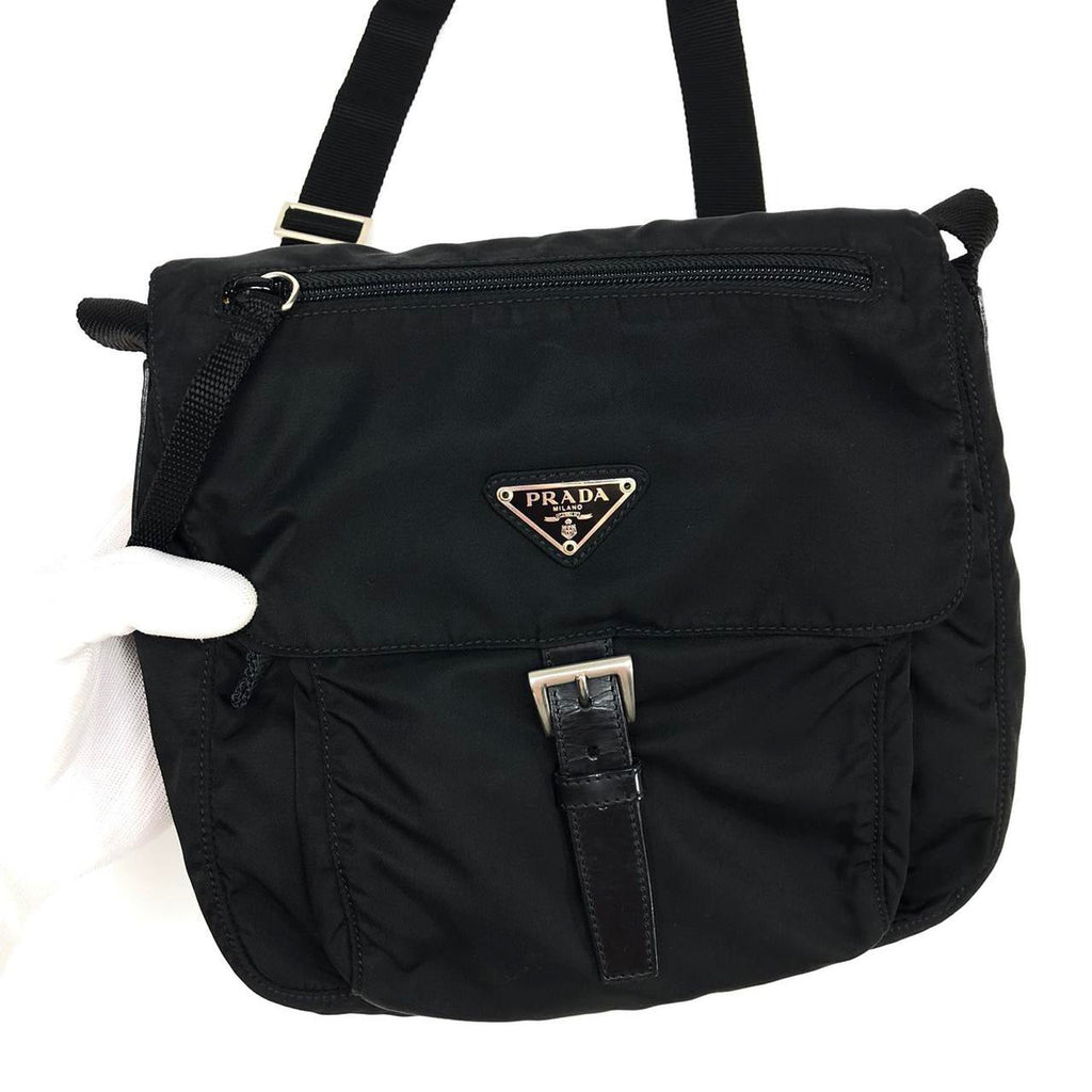 PRADA NYLON BUCKLE CROSSBODY BAG