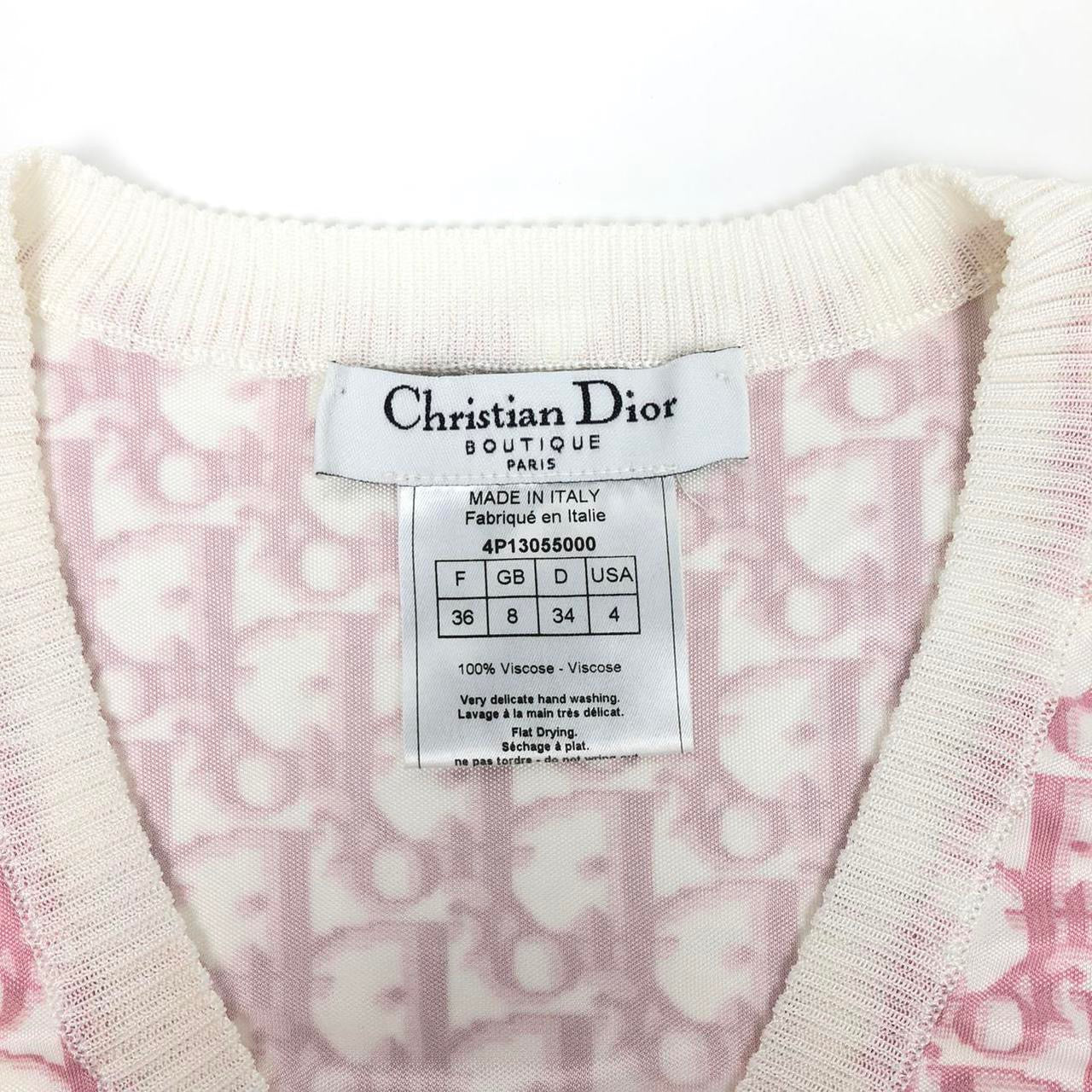 CHRISTIAN DIOR MONOGRAM SLEEVELESS JUMPER