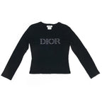 CHRISTIAN DIOR DIAMANTÉ SPELL-OUT LONG SLEEVE