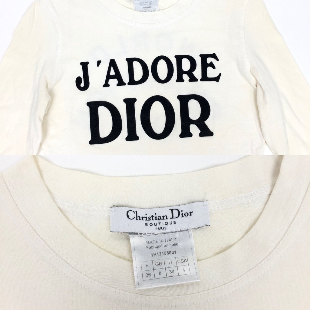 CHRISTIAN DIOR ‘J’ADORE DIOR’ LONG SLEEVE TOP