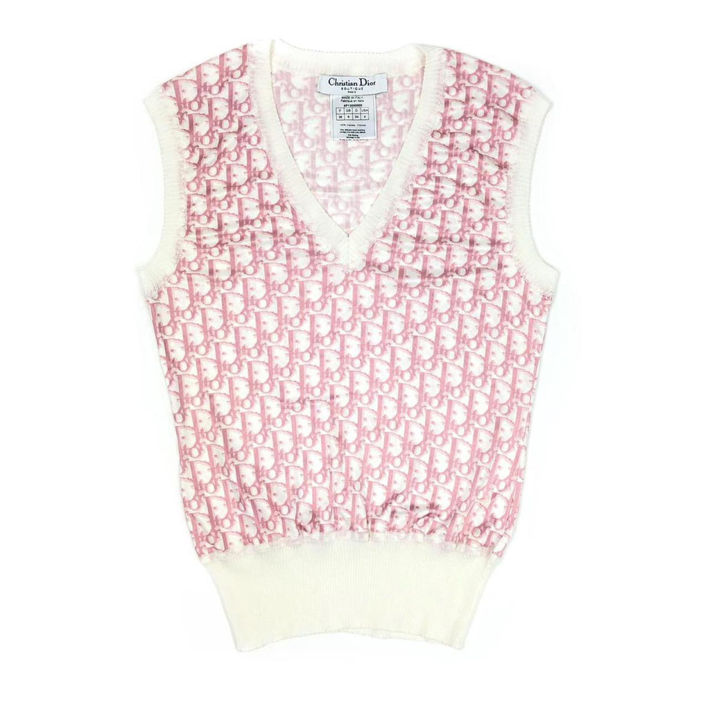 CHRISTIAN DIOR MONOGRAM SLEEVELESS JUMPER