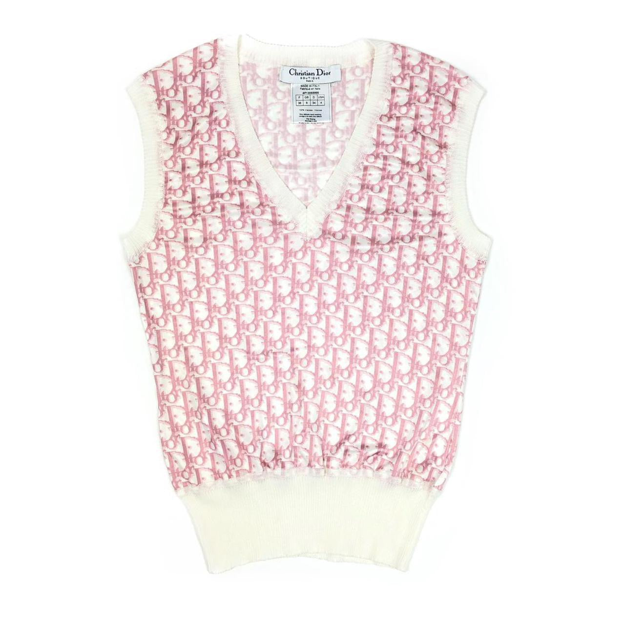 CHRISTIAN DIOR MONOGRAM SLEEVELESS JUMPER