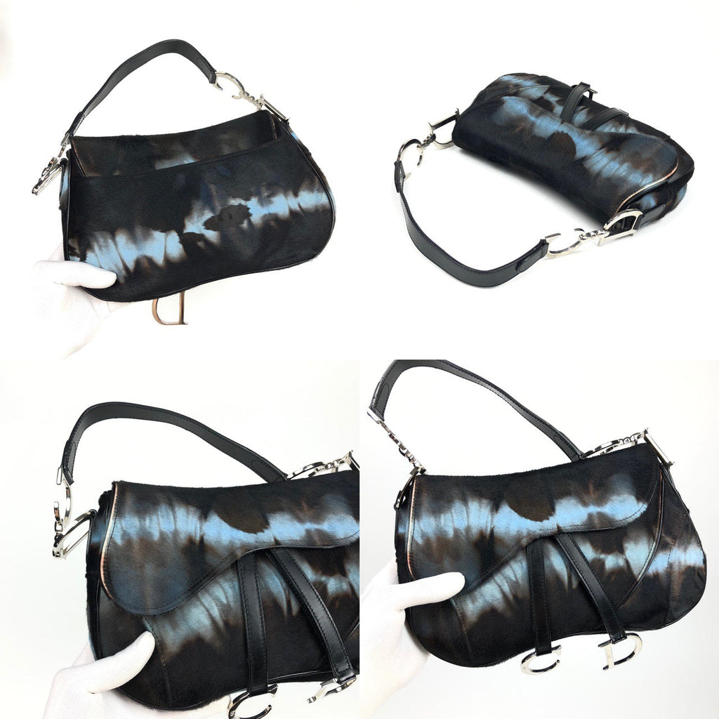 CHRISTIAN DIOR PONY HAIR SADDLE BAG