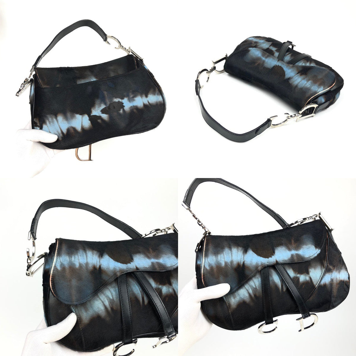 CHRISTIAN DIOR PONY HAIR SADDLE BAG