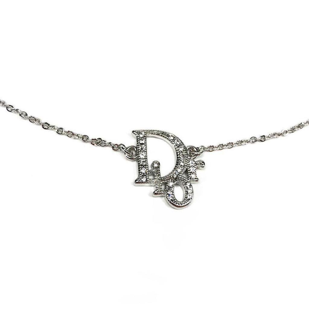CHRISTIAN DIOR JEWELLED MONOGRAM NECKLACE