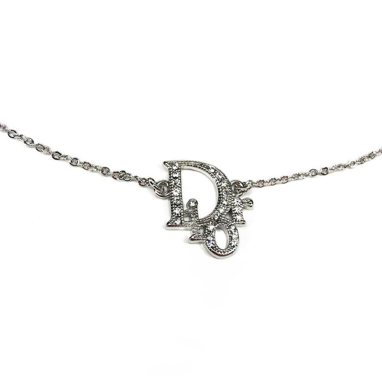 CHRISTIAN DIOR JEWELLED MONOGRAM NECKLACE