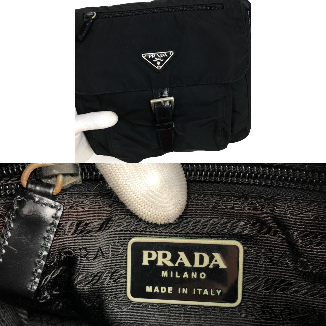PRADA NYLON BUCKLE CROSSBODY BAG