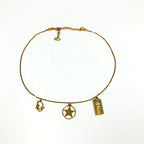 CHRISTIAN DIOR TRIPLE LOGO NECKLACE