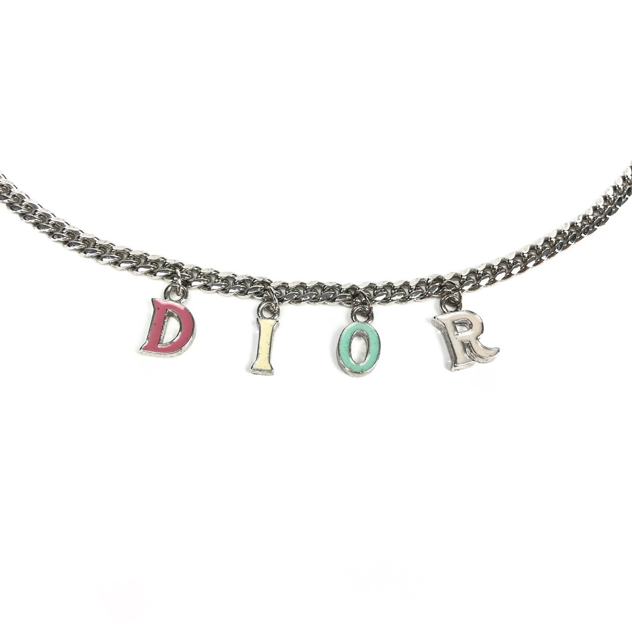 CHRISTIAN DIOR SPELL-OUT NECKLACE
