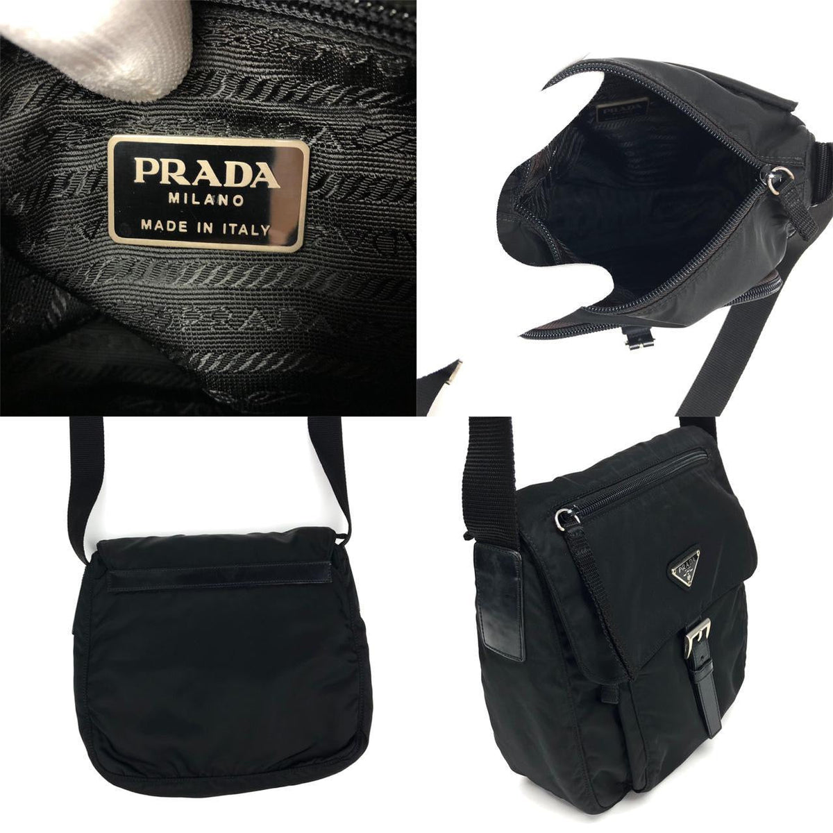 PRADA NYLON BUCKLE CROSSBODY BAG