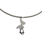 CHRISTIAN DIOR MONOGRAM BUTTERFLY NECKLACE