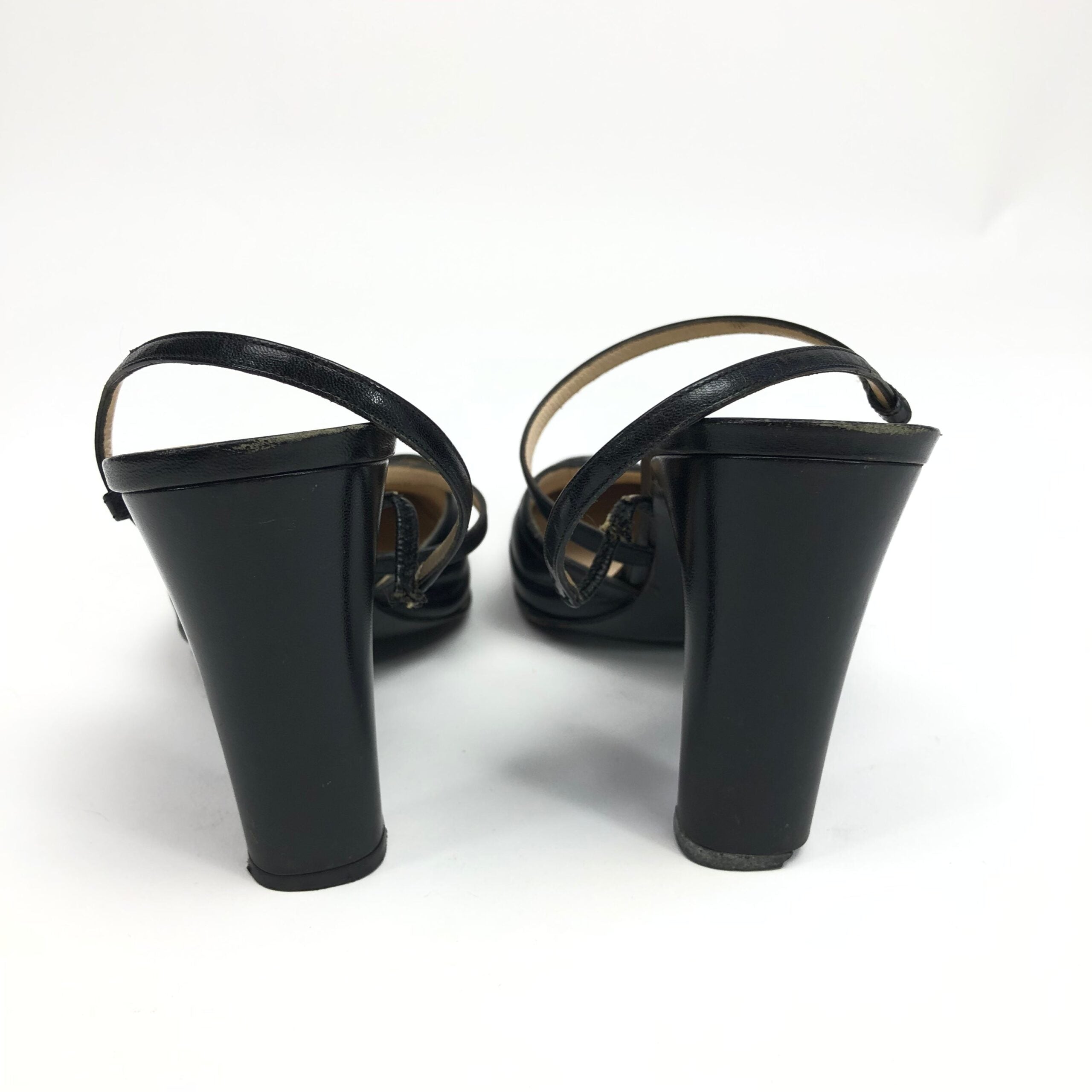 CHANEL LOGO SLING-BACK MULE HEELS -  UK 4 / US 6 / EU 37