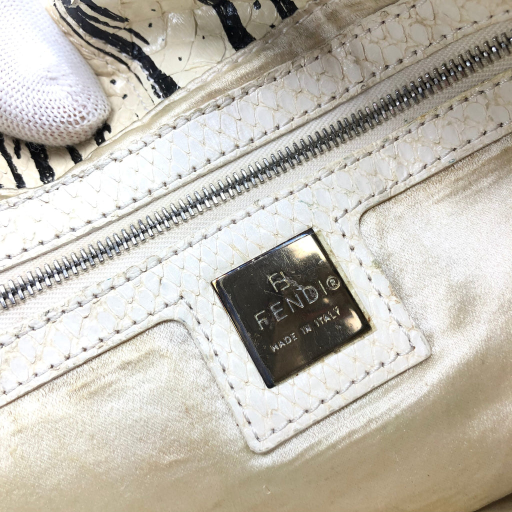 FENDI PYTHON SNAKESKIN BAGUETTE SHOULDER BAG