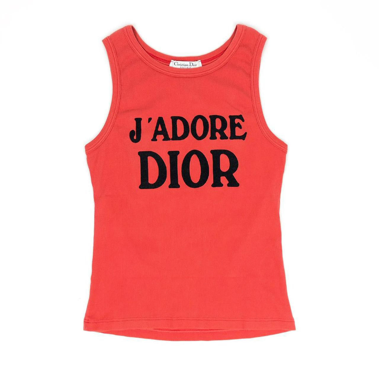 CHRISTIAN DIOR RIBBED ‘J’ADORE DIOR’ TOP