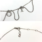 CHRISTIAN DIOR JEWELLED SPELL-OUT NECKLACE