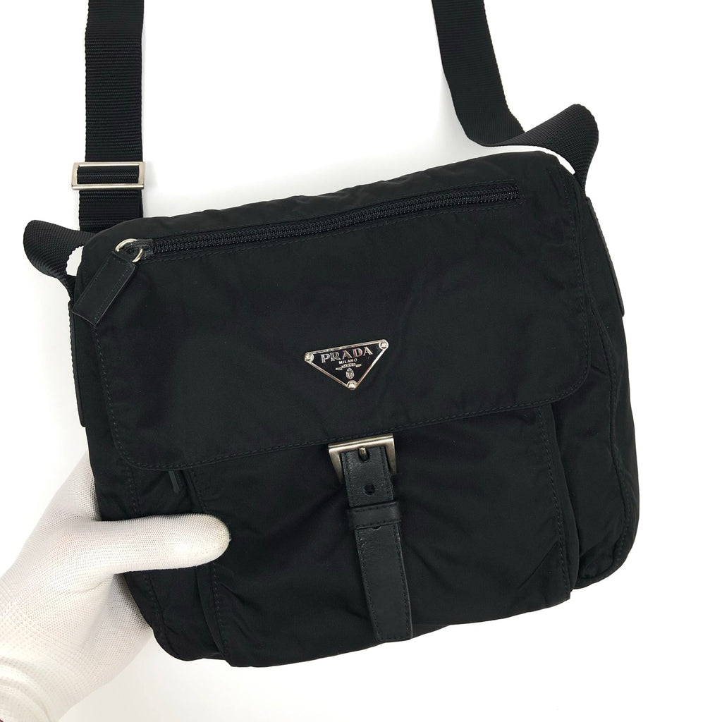 PRADA NYLON BUCKLE CROSSBODY BAG