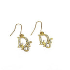 CHRISTIAN DIOR JEWELLED MONOGRAM EARRINGS